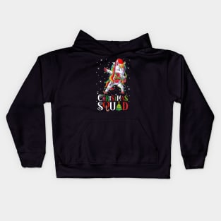 Christmas Squad Rainbow Dabbing Unicorn Funny Xmas Lights Kids Hoodie